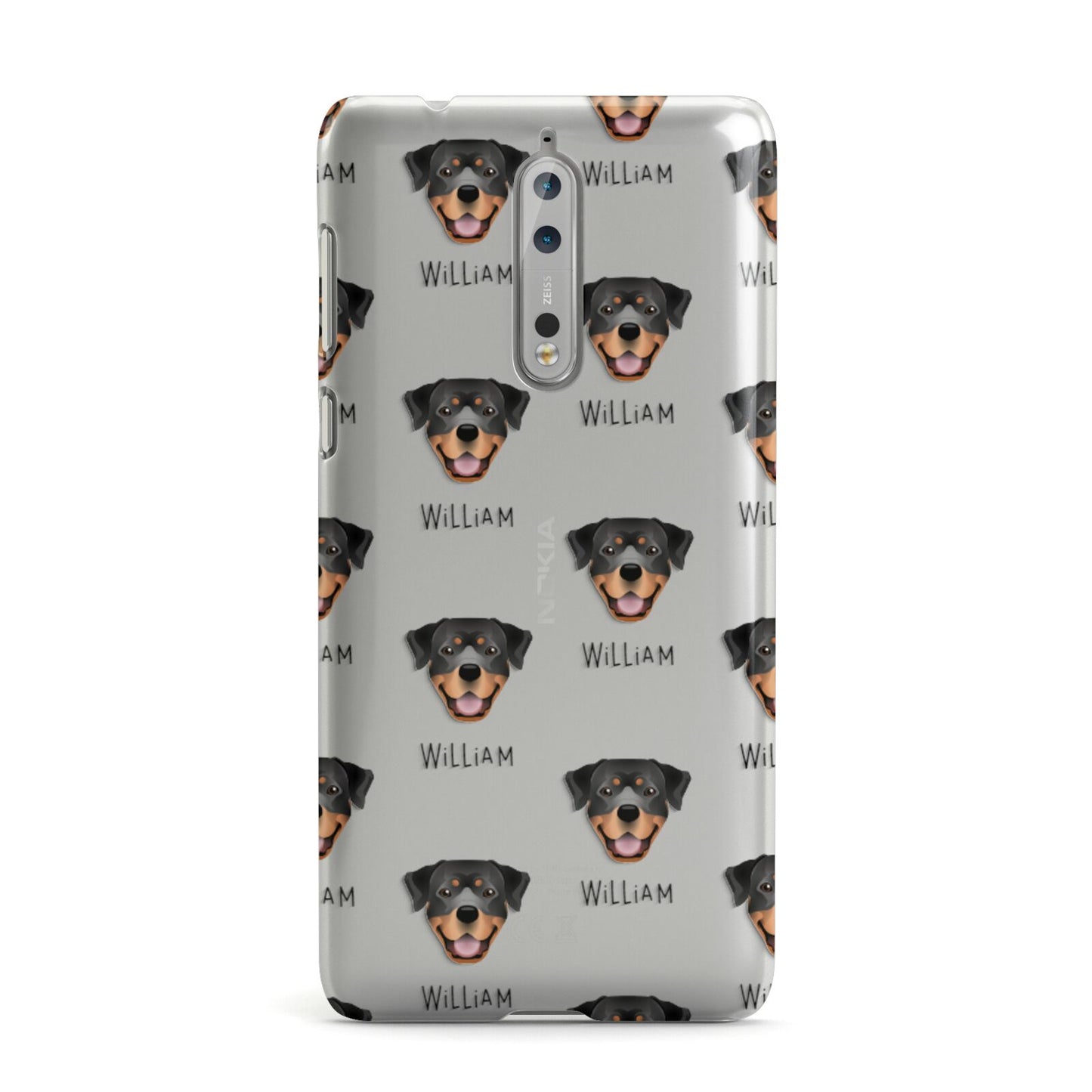 Rottweiler Icon with Name Nokia Case
