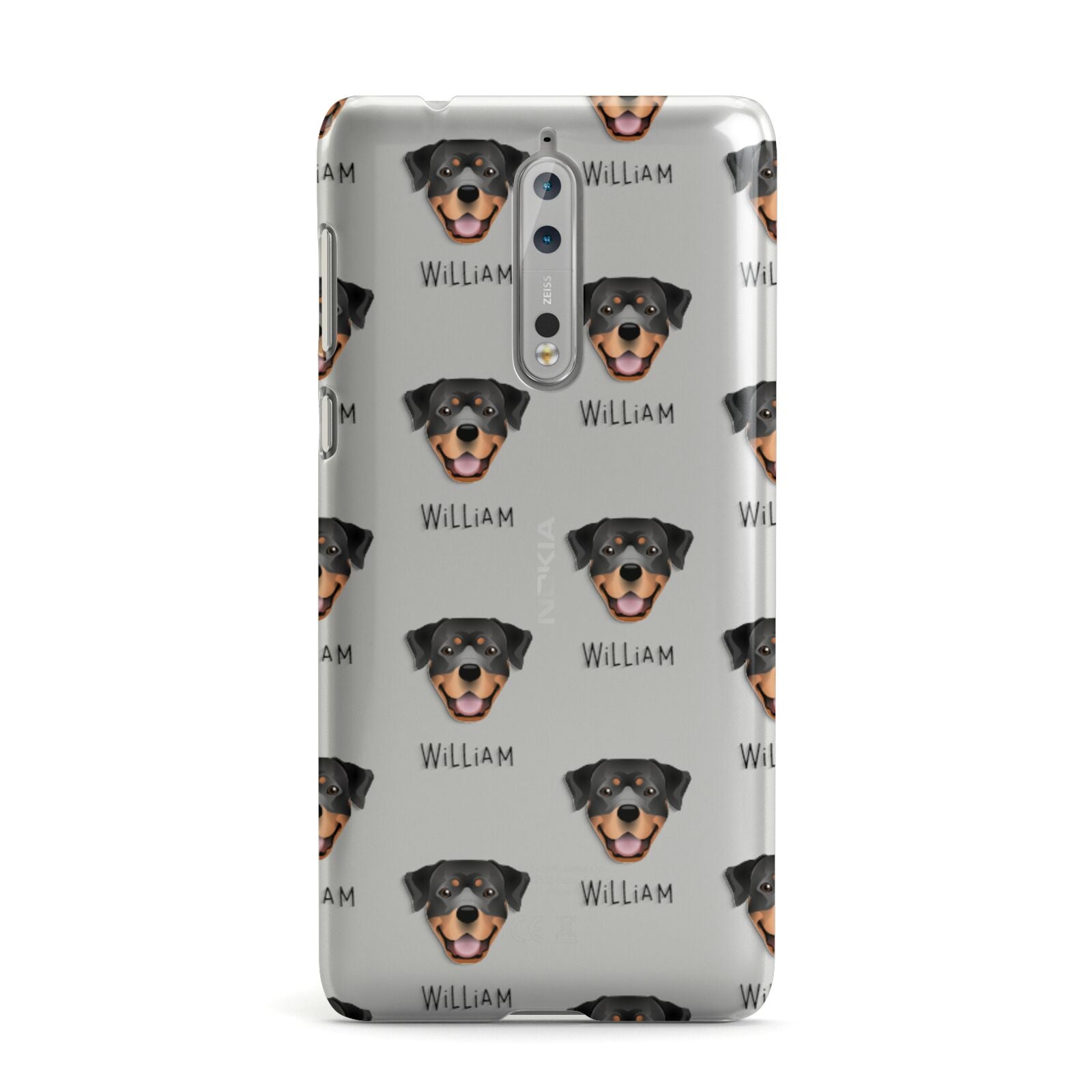 Rottweiler Icon with Name Nokia Case