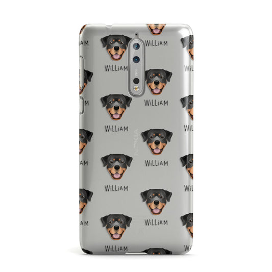 Rottweiler Icon with Name Nokia Case