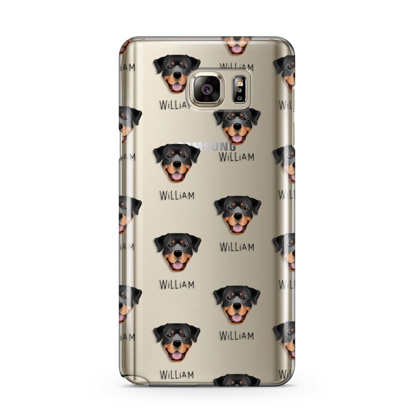 Rottweiler Icon with Name Samsung Galaxy Note 5 Case