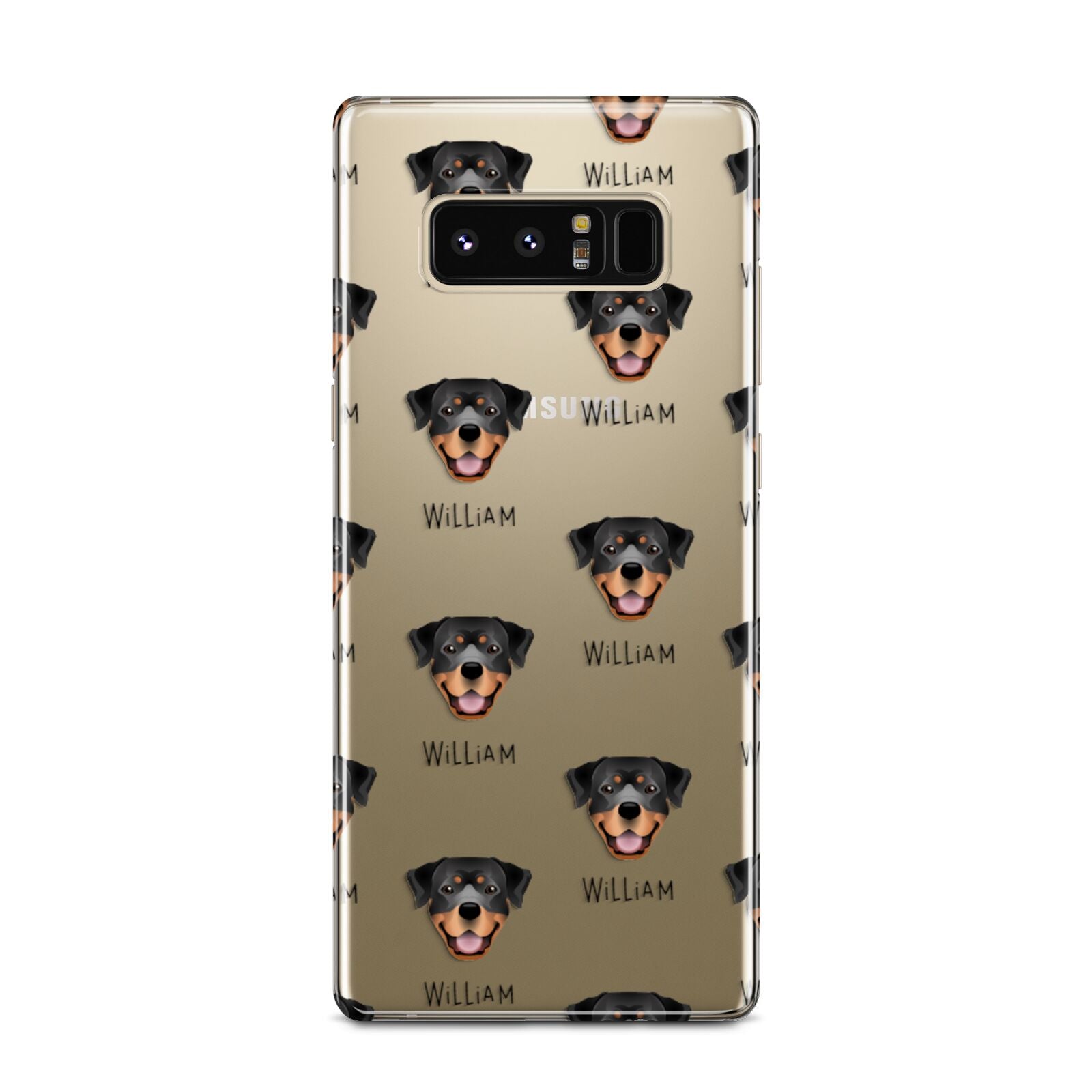 Rottweiler Icon with Name Samsung Galaxy Note 8 Case