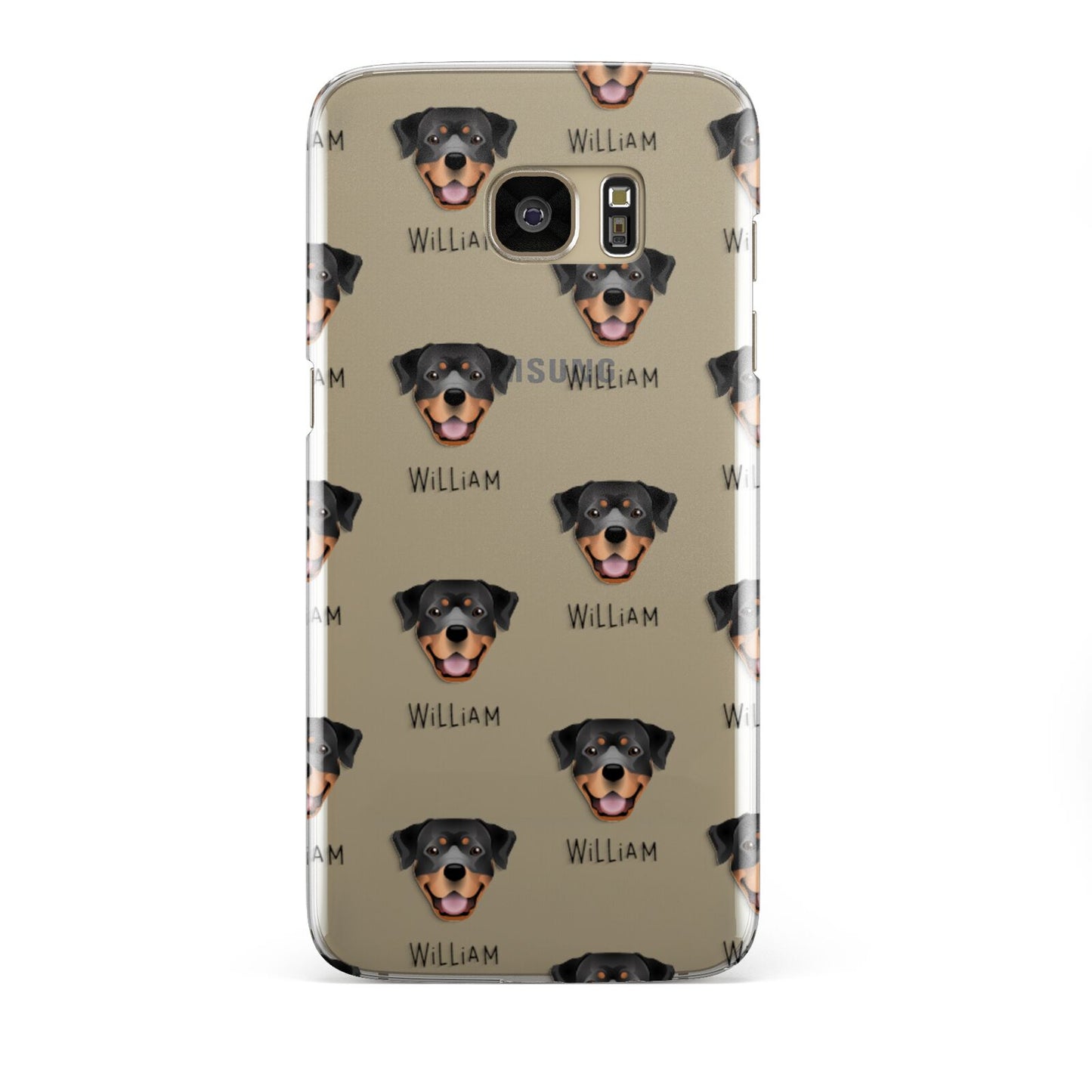 Rottweiler Icon with Name Samsung Galaxy S7 Edge Case