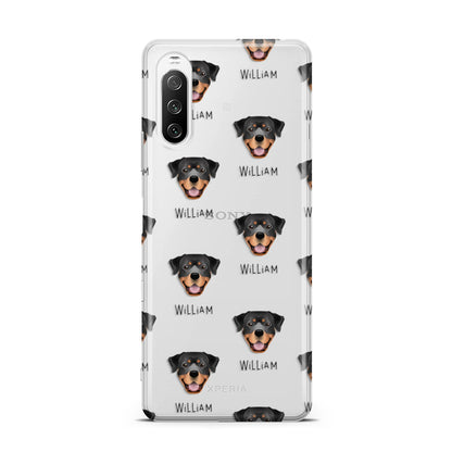 Rottweiler Icon with Name Sony Xperia 10 III Case