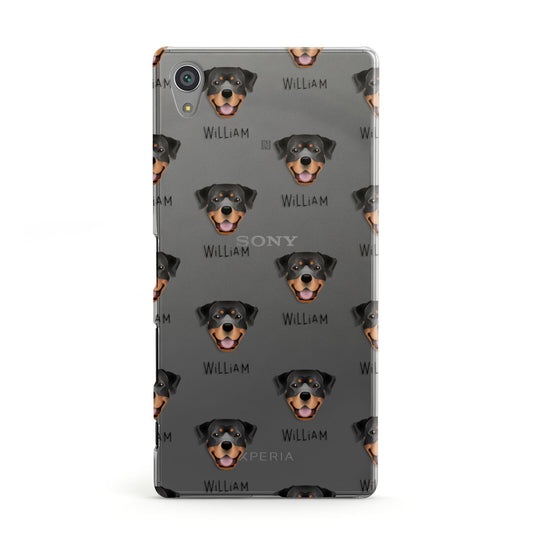 Rottweiler Icon with Name Sony Xperia Case