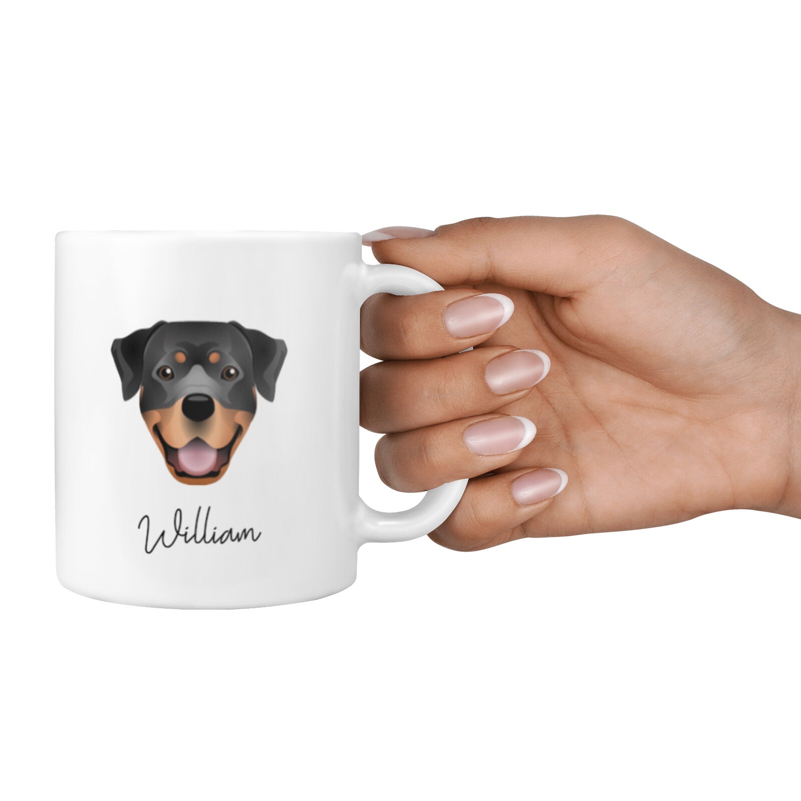 Rottweiler Personalised 10oz Mug Alternative Image 4