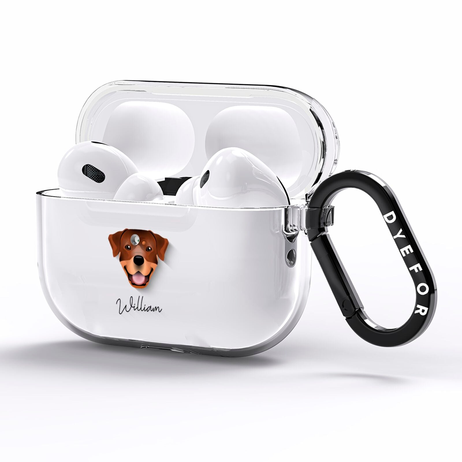 Rottweiler Personalised AirPods Pro Clear Case Side Image