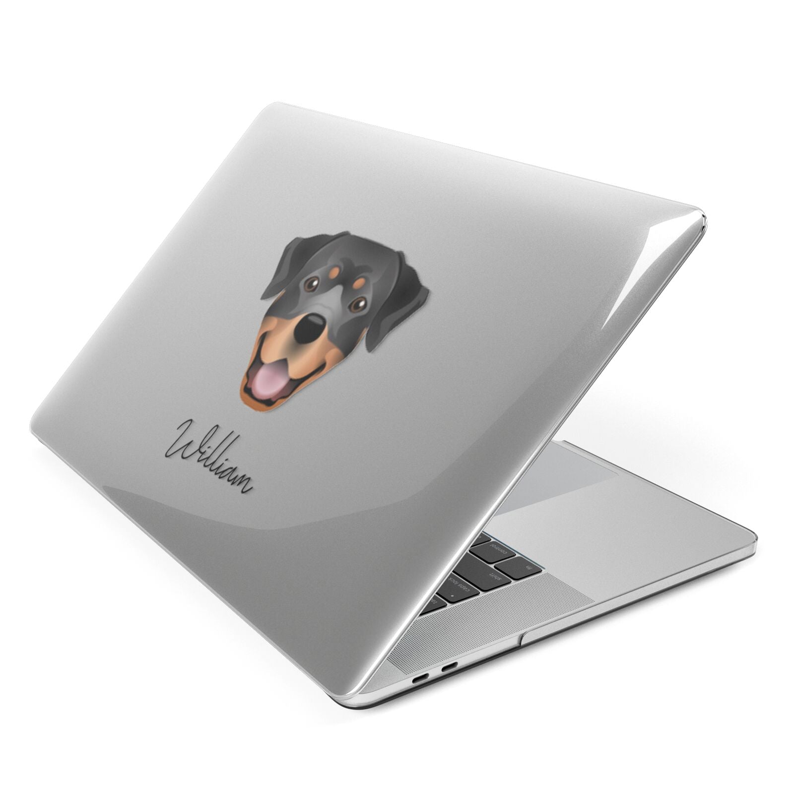 Rottweiler Personalised Apple MacBook Case Side View