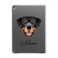 Rottweiler Personalised Apple iPad Grey Case