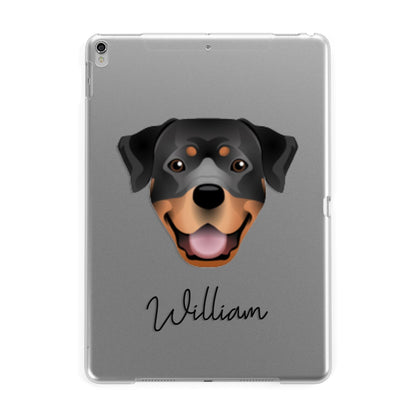 Rottweiler Personalised Apple iPad Silver Case