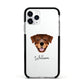 Rottweiler Personalised Apple iPhone 11 Pro in Silver with Black Impact Case