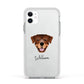 Rottweiler Personalised Apple iPhone 11 in White with White Impact Case