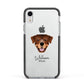 Rottweiler Personalised Apple iPhone XR Impact Case Black Edge on Silver Phone