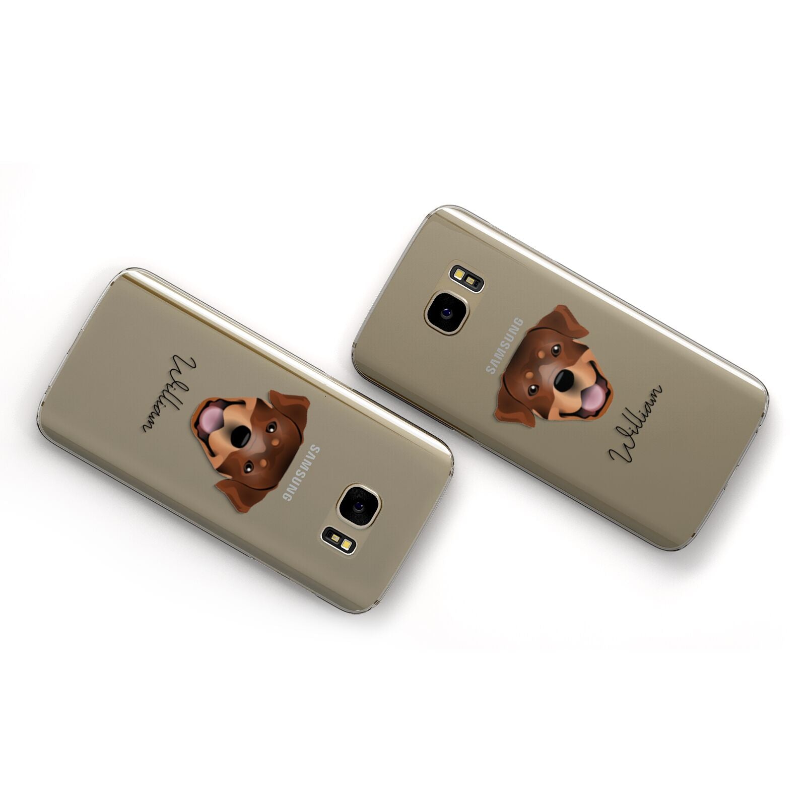Rottweiler Personalised Samsung Galaxy Case Flat Overview
