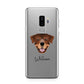 Rottweiler Personalised Samsung Galaxy S9 Plus Case on Silver phone
