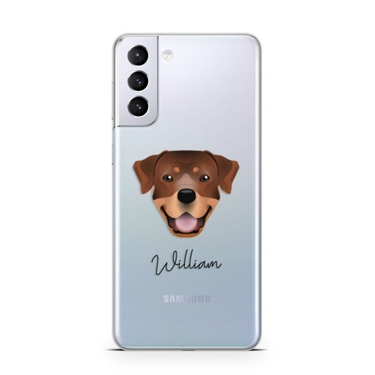 Rottweiler Personalised Samsung S21 Plus Phone Case
