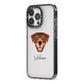 Rottweiler Personalised iPhone 13 Pro Black Impact Case Side Angle on Silver phone