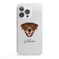 Rottweiler Personalised iPhone 13 Pro Clear Bumper Case