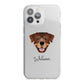 Rottweiler Personalised iPhone 13 Pro Max TPU Impact Case with White Edges