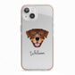 Rottweiler Personalised iPhone 13 TPU Impact Case with Pink Edges