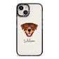 Rottweiler Personalised iPhone 14 Black Impact Case on Silver phone