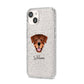 Rottweiler Personalised iPhone 14 Glitter Tough Case Starlight Angled Image