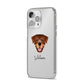 Rottweiler Personalised iPhone 14 Pro Max Clear Tough Case Silver Angled Image