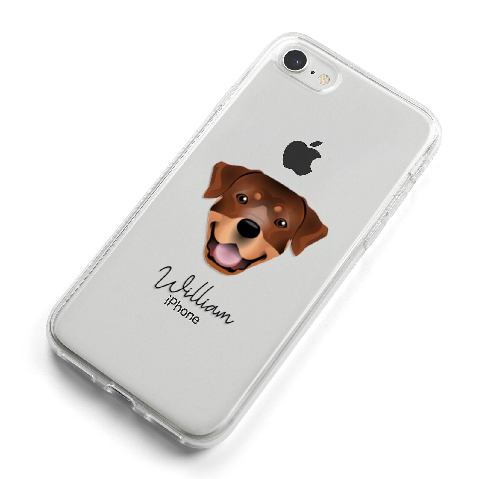Rottweiler Personalised iPhone 8 Bumper Case on Silver iPhone Alternative Image
