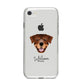 Rottweiler Personalised iPhone 8 Bumper Case on Silver iPhone