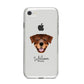 Rottweiler Personalised iPhone 8 Bumper Case on Silver iPhone