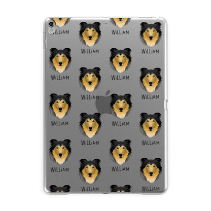 Rough Collie Icon with Name Apple iPad Silver Case