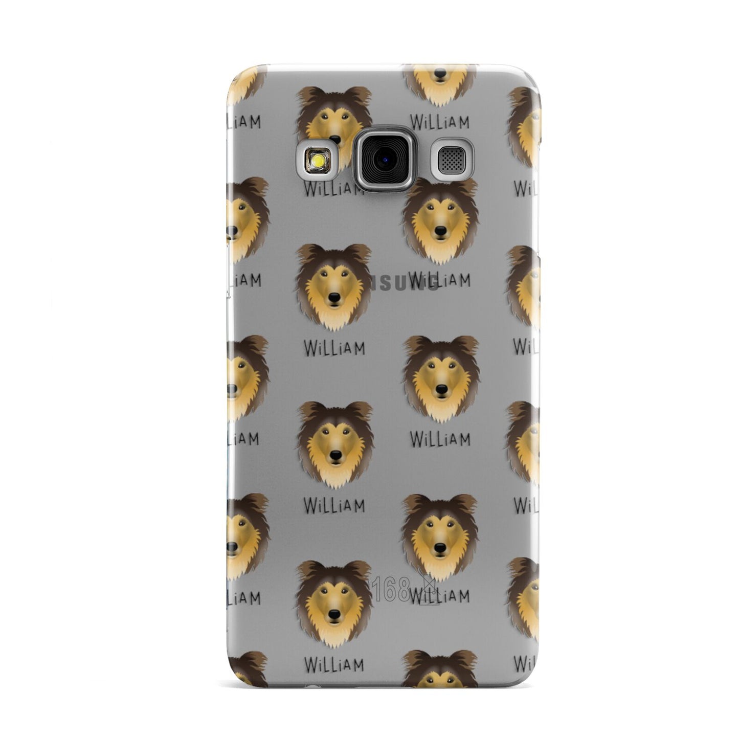 Rough Collie Icon with Name Samsung Galaxy A3 Case