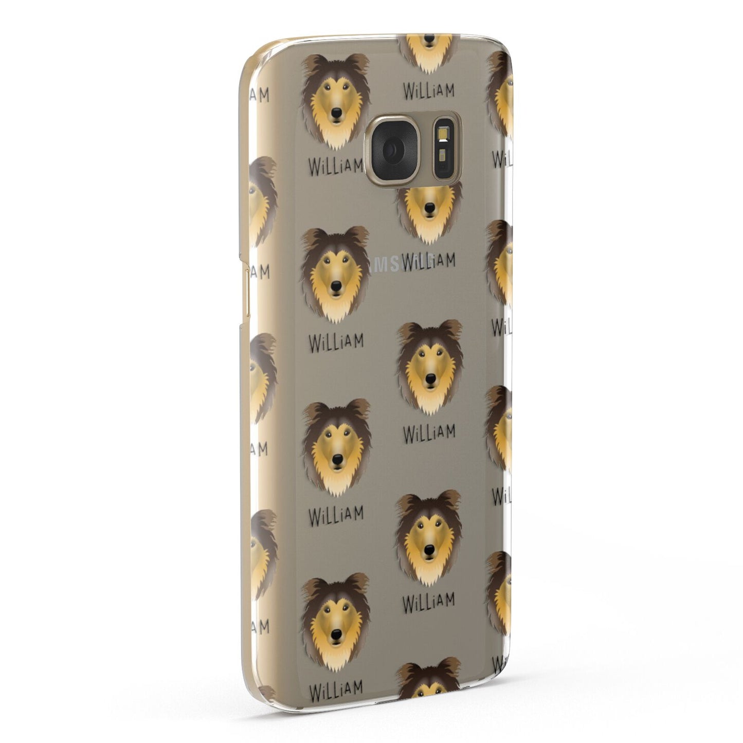 Rough Collie Icon with Name Samsung Galaxy Case Fourty Five Degrees