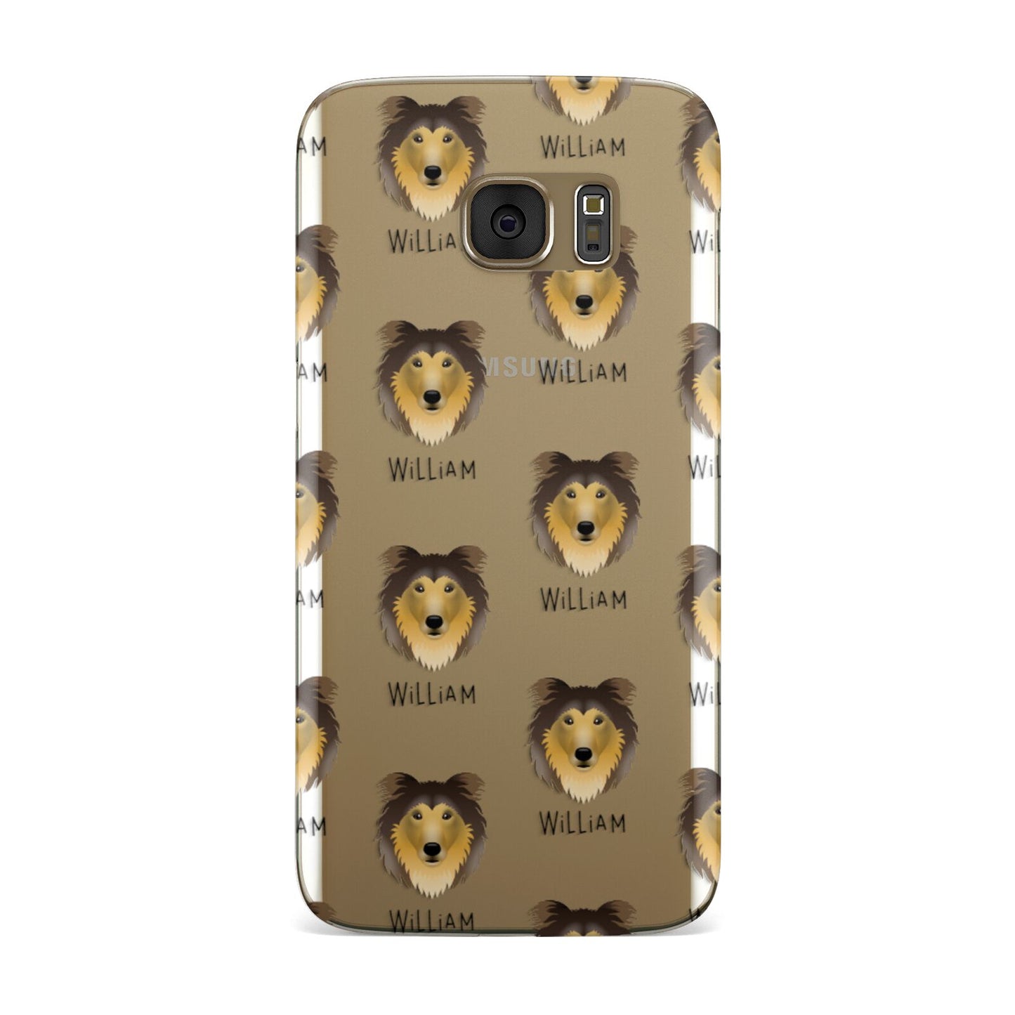 Rough Collie Icon with Name Samsung Galaxy Case