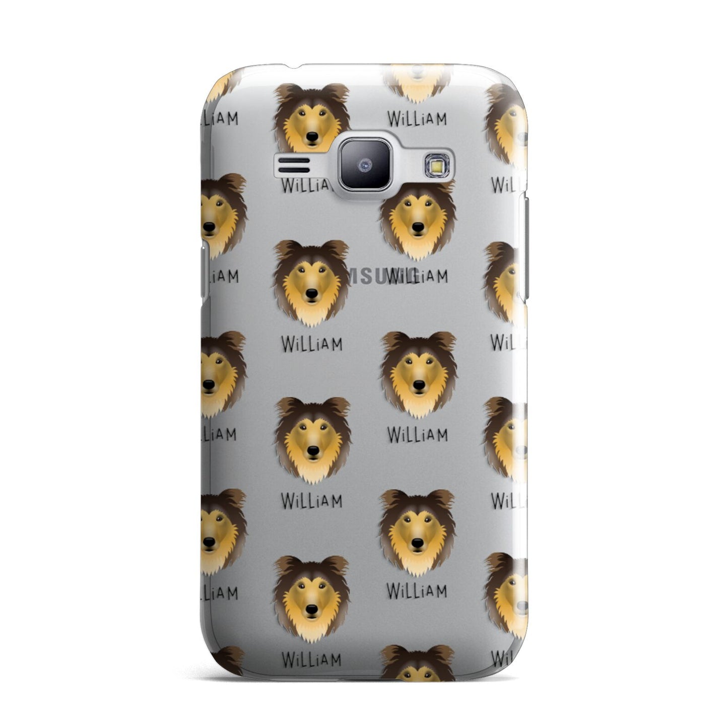 Rough Collie Icon with Name Samsung Galaxy J1 2015 Case