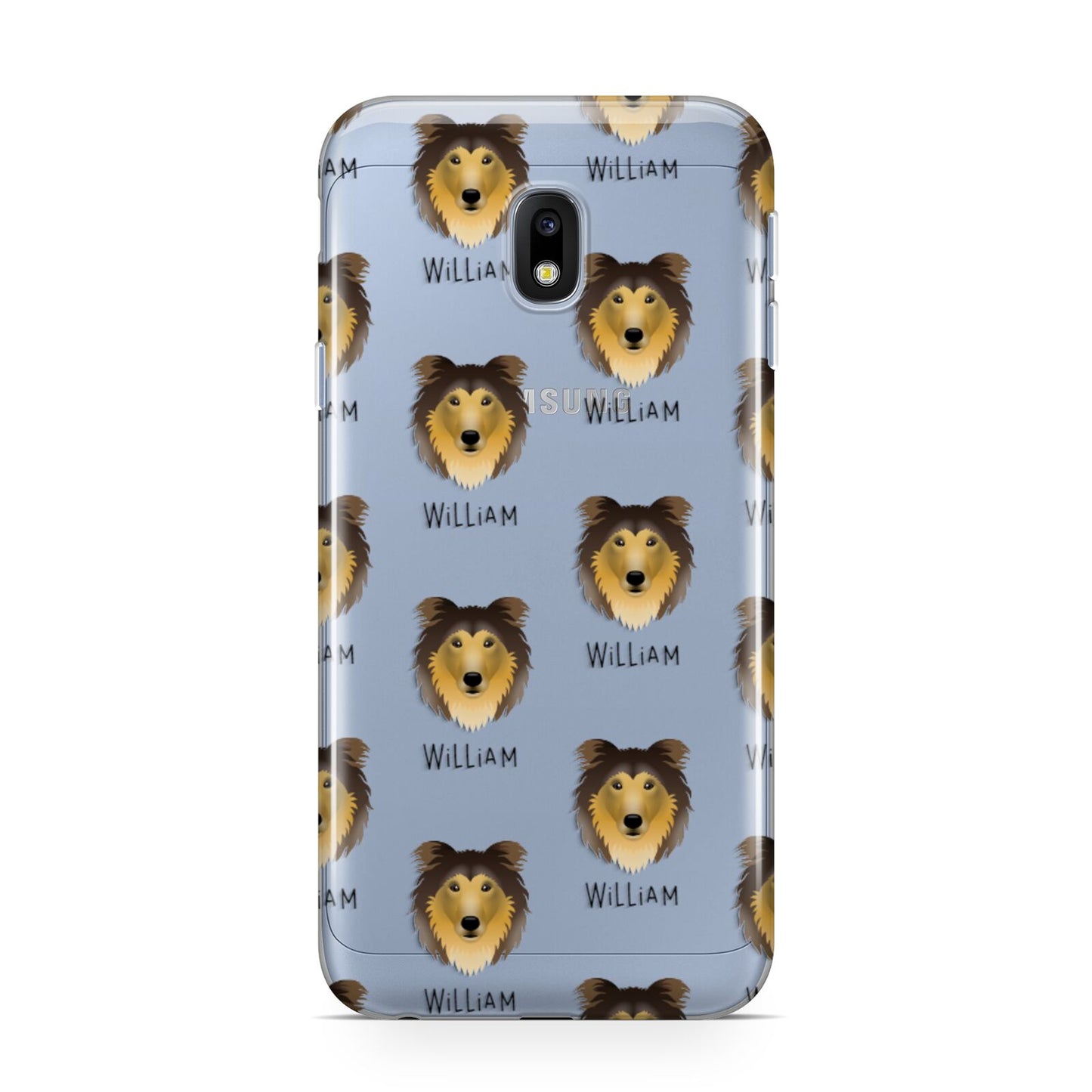 Rough Collie Icon with Name Samsung Galaxy J3 2017 Case