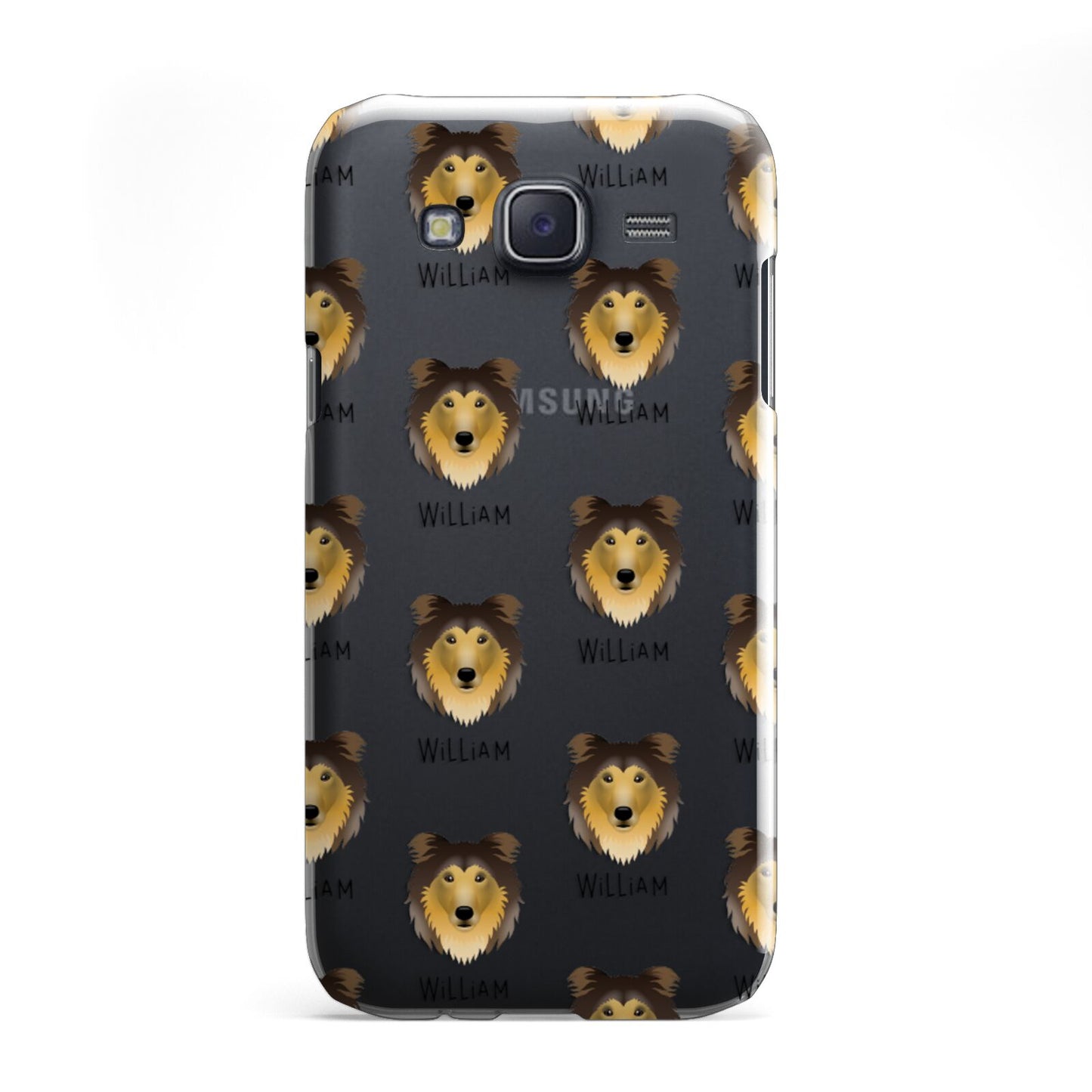 Rough Collie Icon with Name Samsung Galaxy J5 Case