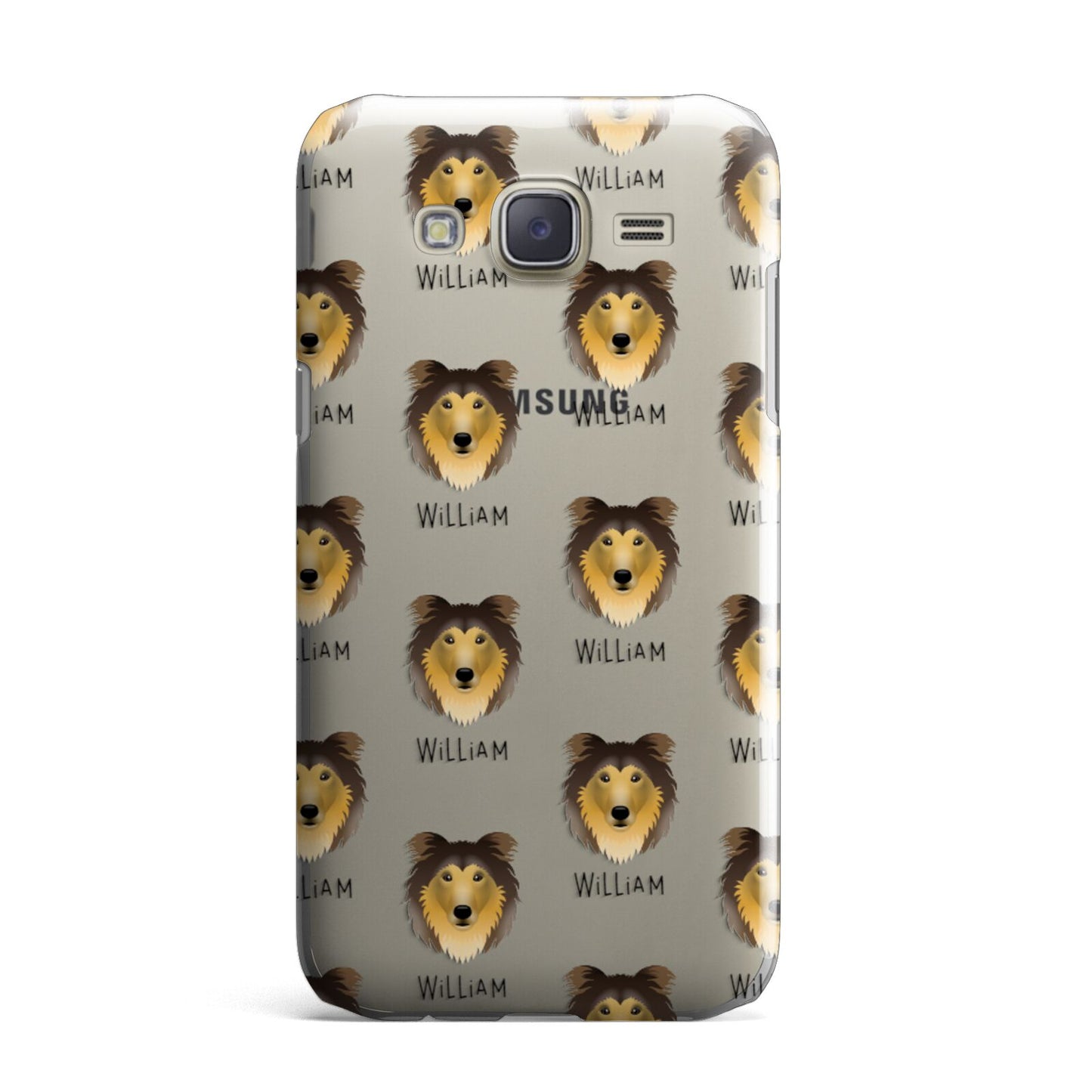 Rough Collie Icon with Name Samsung Galaxy J7 Case