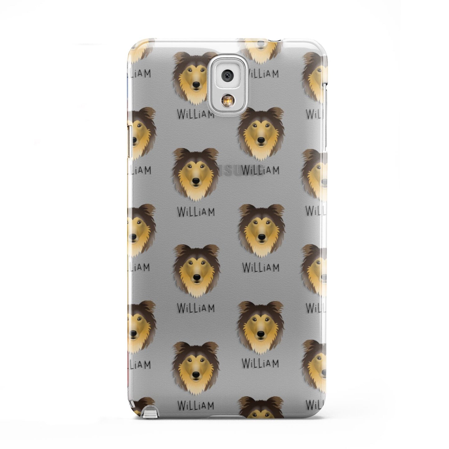 Rough Collie Icon with Name Samsung Galaxy Note 3 Case