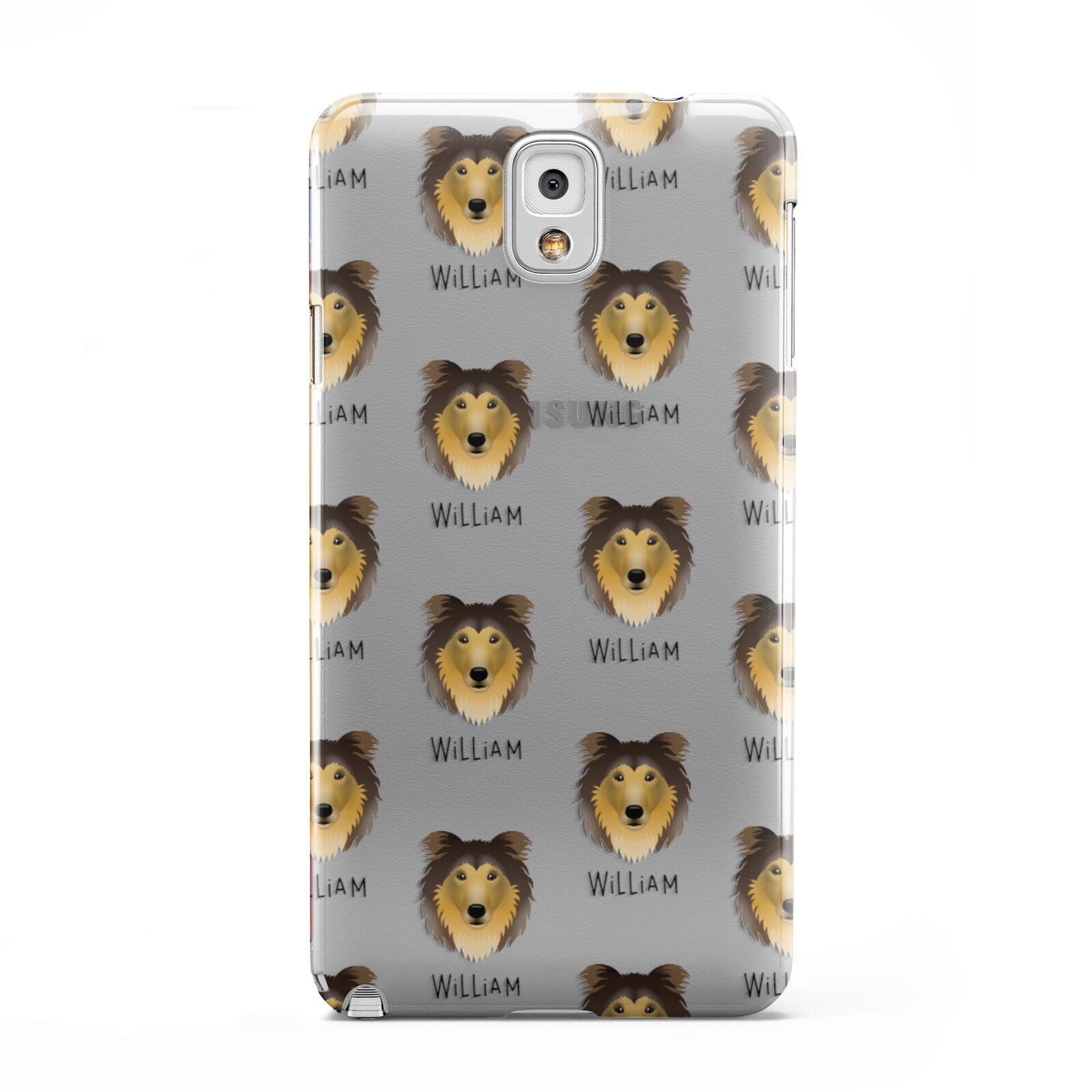 Rough Collie Icon with Name Samsung Galaxy Note 3 Case