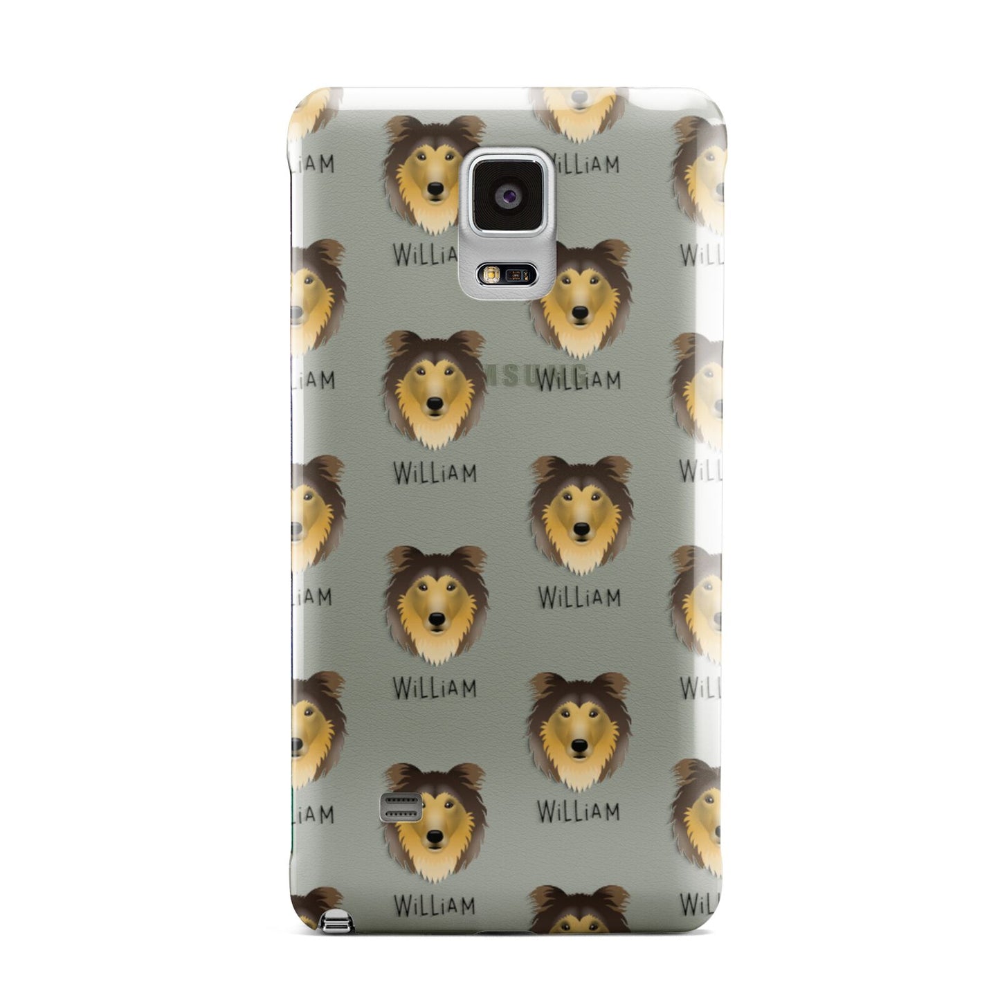 Rough Collie Icon with Name Samsung Galaxy Note 4 Case
