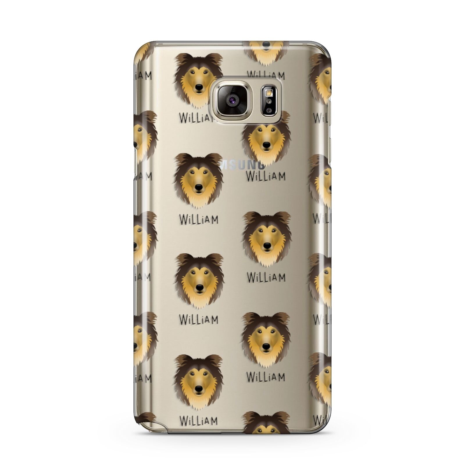 Rough Collie Icon with Name Samsung Galaxy Note 5 Case