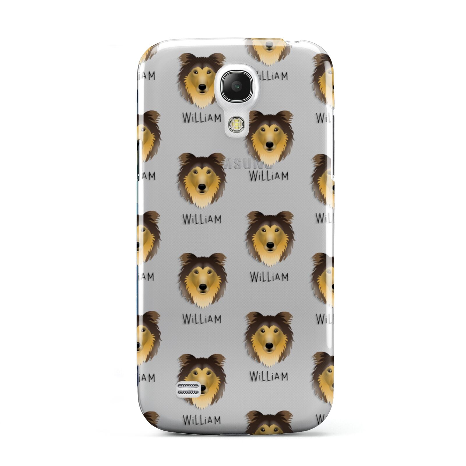 Rough Collie Icon with Name Samsung Galaxy S4 Mini Case