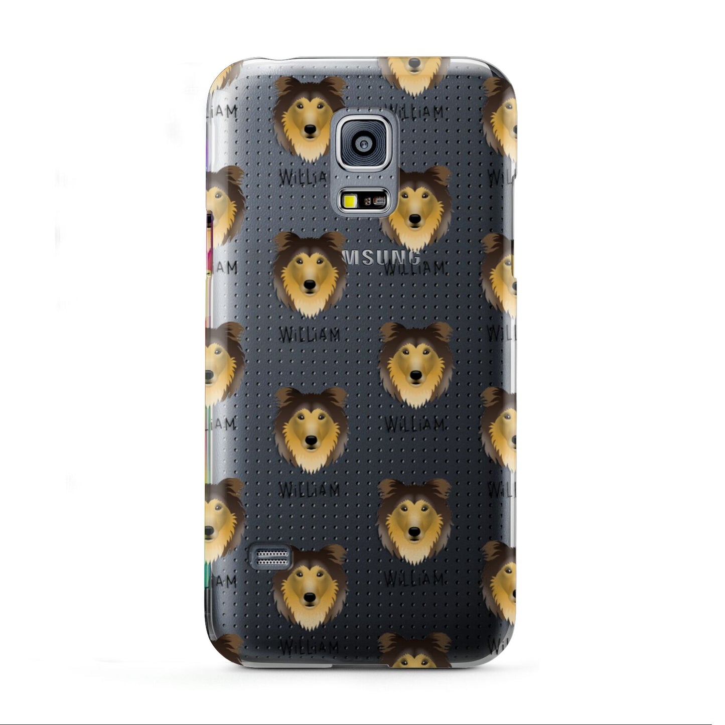 Rough Collie Icon with Name Samsung Galaxy S5 Mini Case