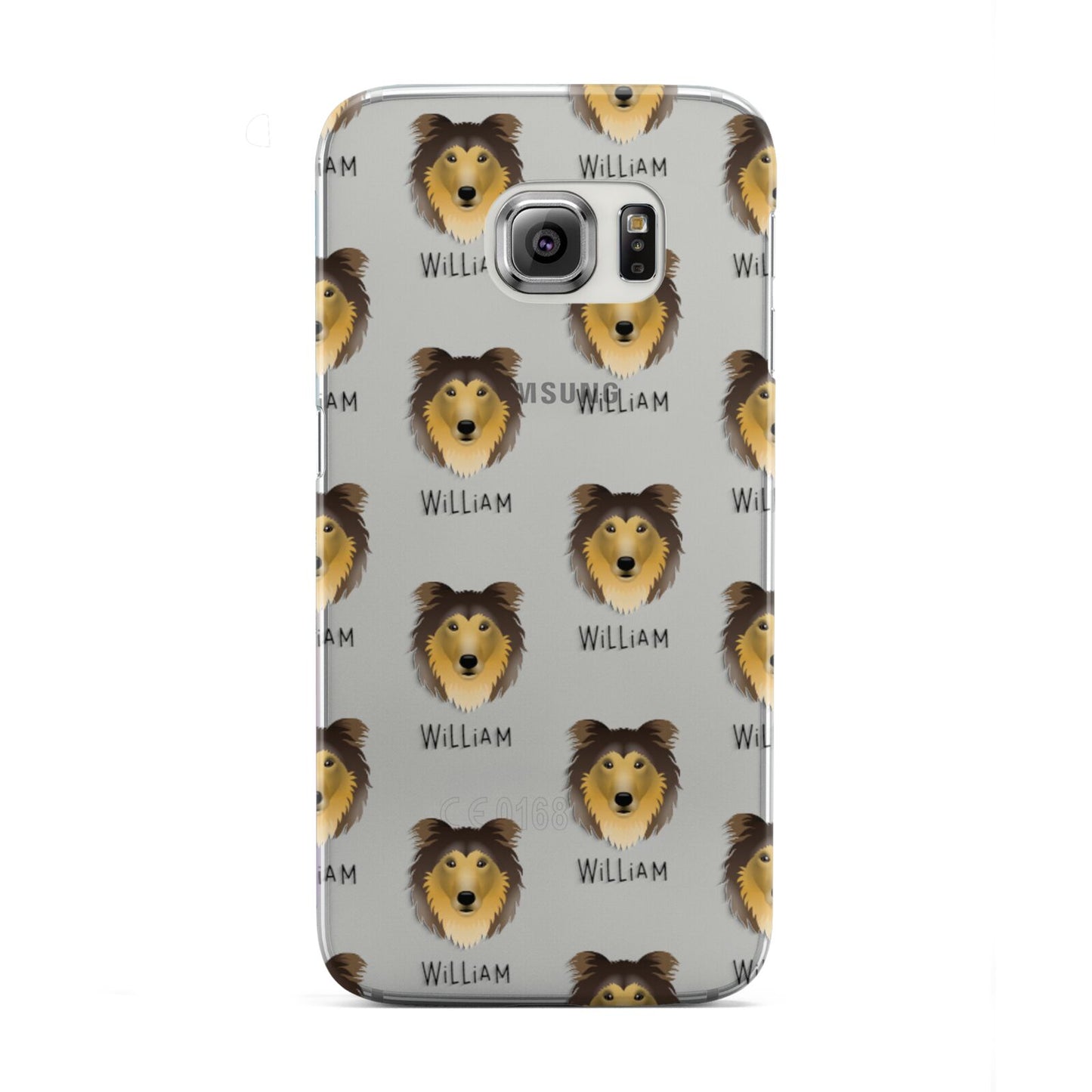 Rough Collie Icon with Name Samsung Galaxy S6 Edge Case