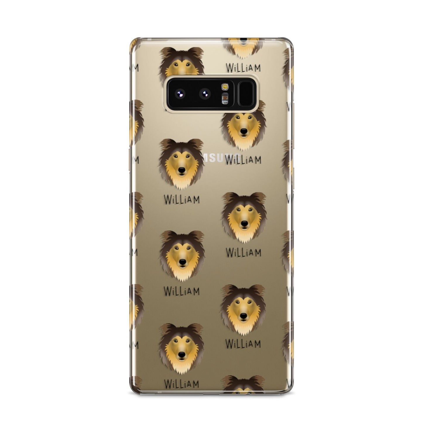 Rough Collie Icon with Name Samsung Galaxy S8 Case