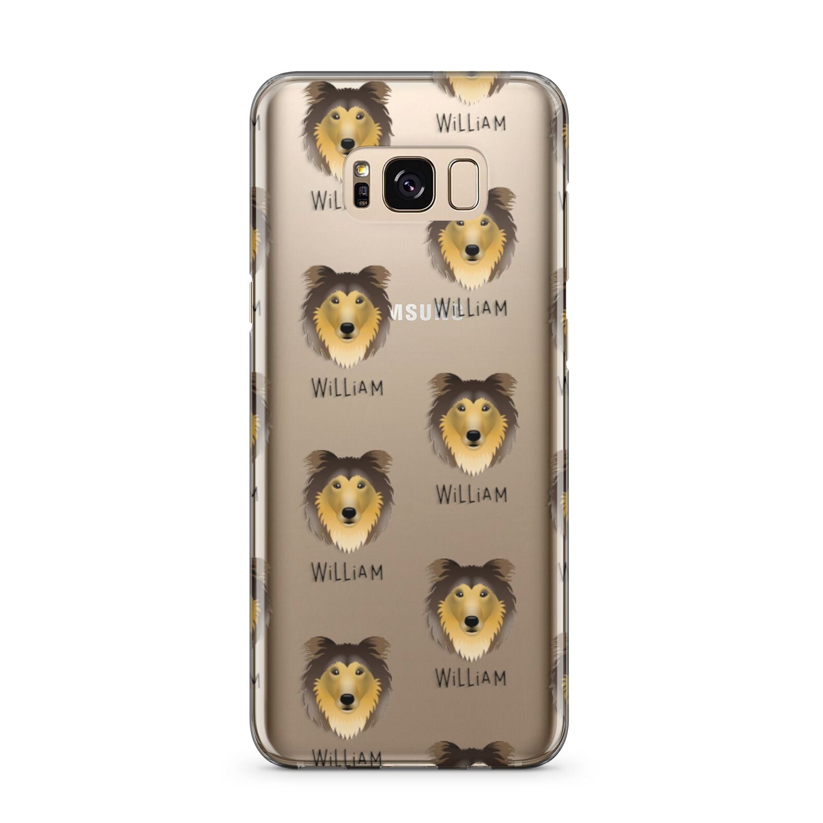 Rough Collie Icon with Name Samsung Galaxy S8 Plus Case