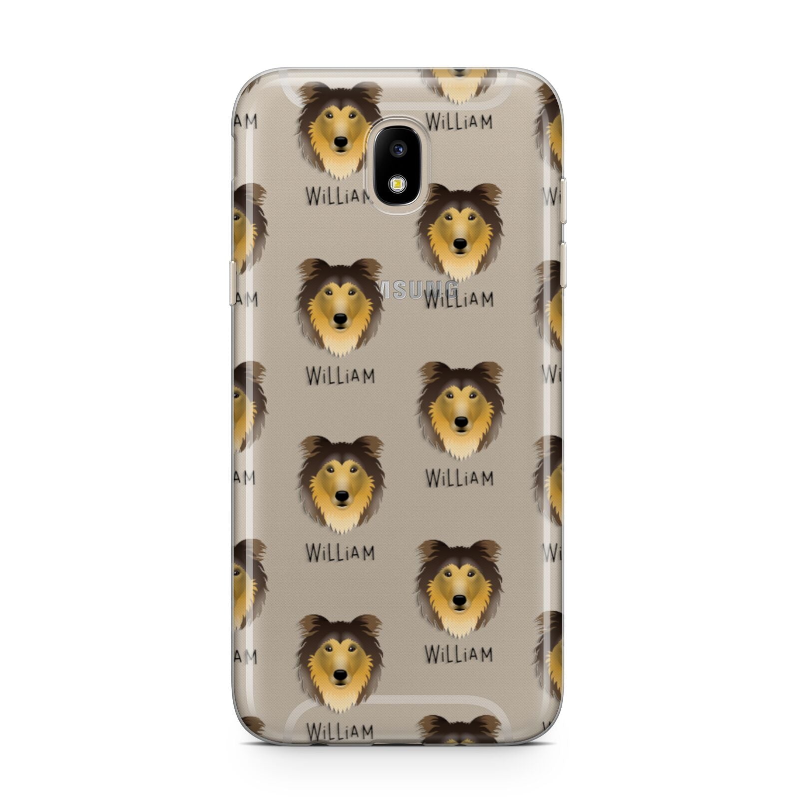 Rough Collie Icon with Name Samsung J5 2017 Case