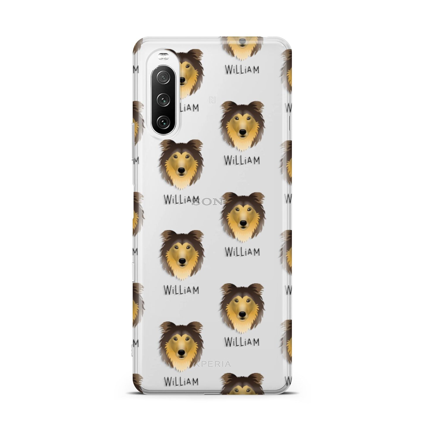 Rough Collie Icon with Name Sony Xperia 10 III Case