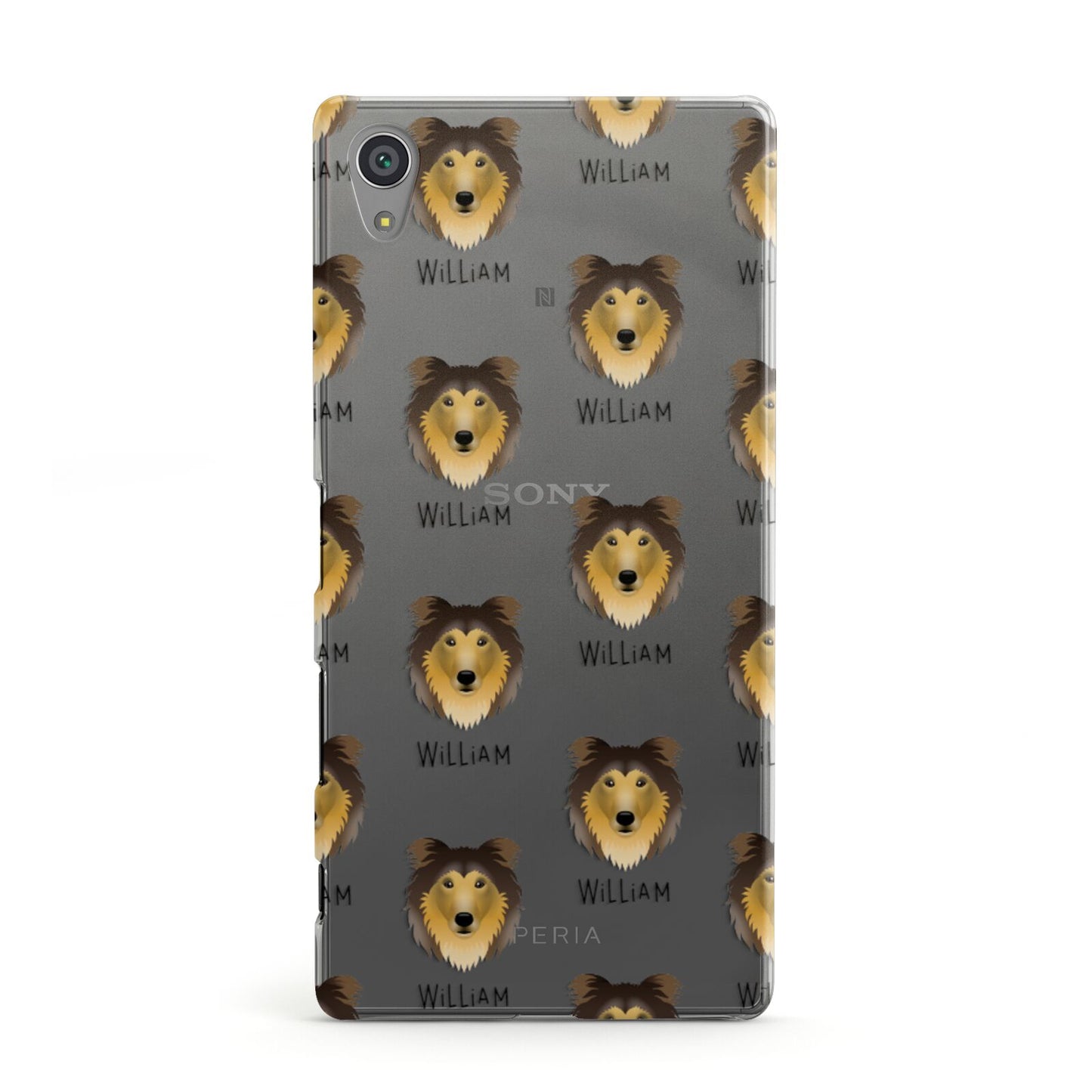 Rough Collie Icon with Name Sony Xperia Case