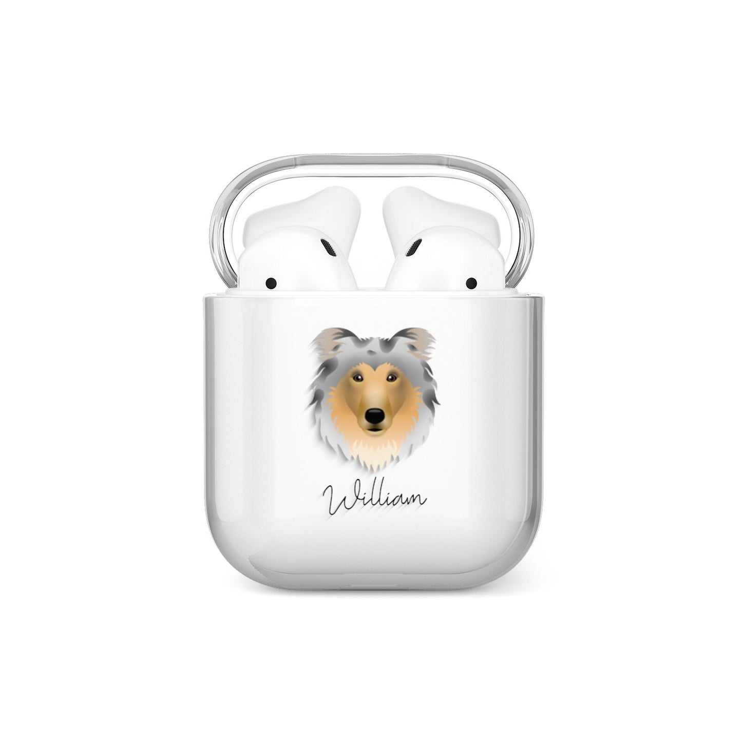 Rough Collie Personalised AirPods Case
